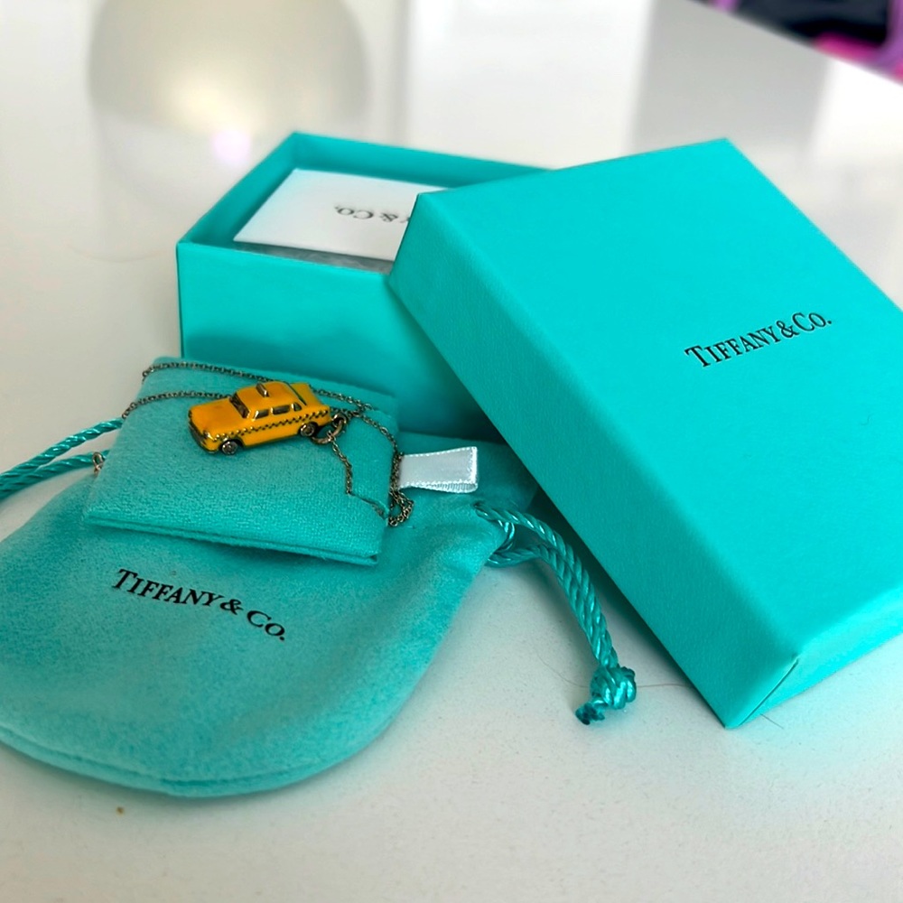Tiffany & Co taxi charm necklace